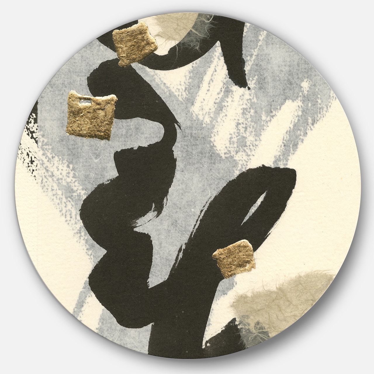 Designart - Glam Collage II - Glam Metal Circle Wall Art